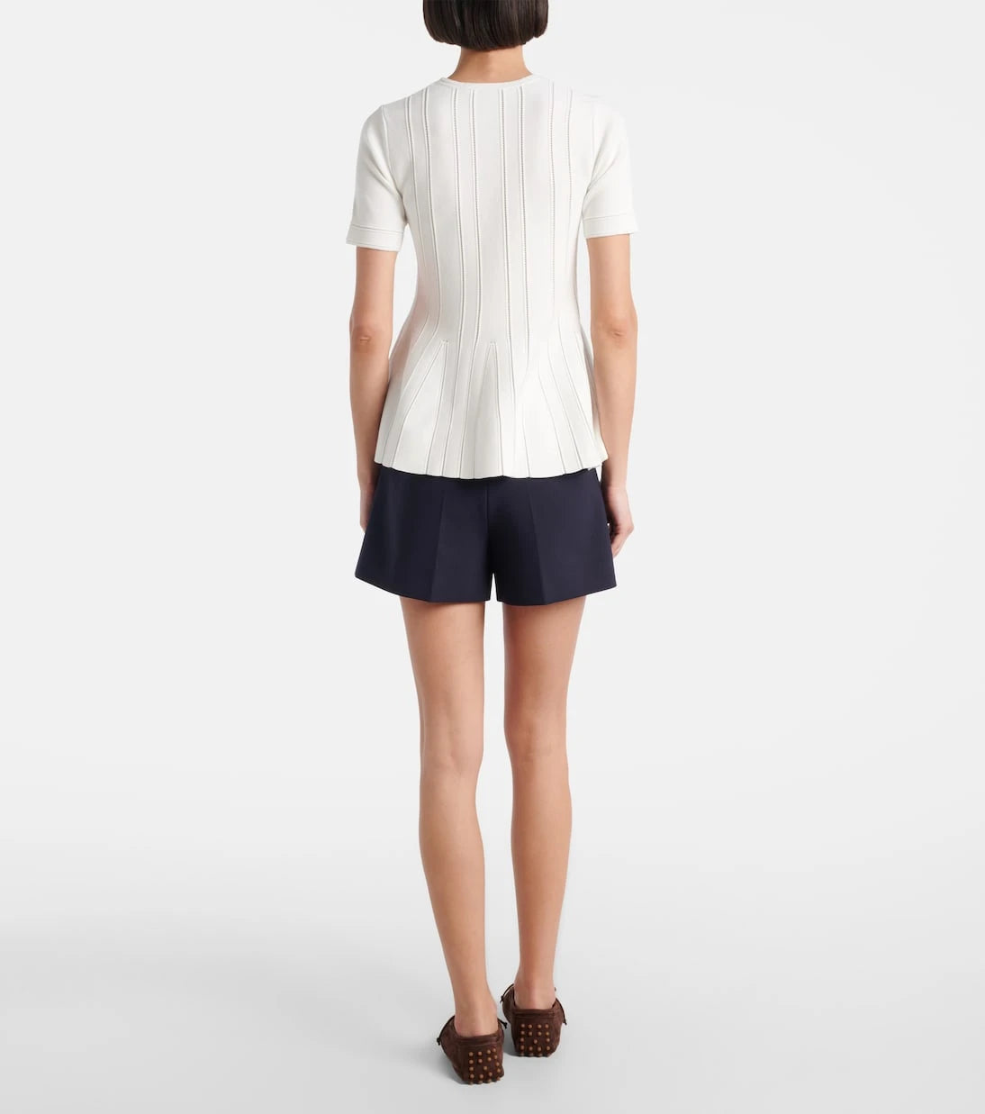 Max Mara - Epoche peplum open-knit top