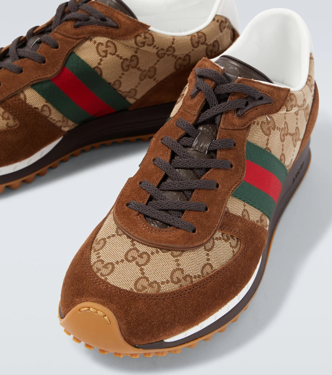 Gucci - Re-Motion GG Canvas suede-trimmed sneakers