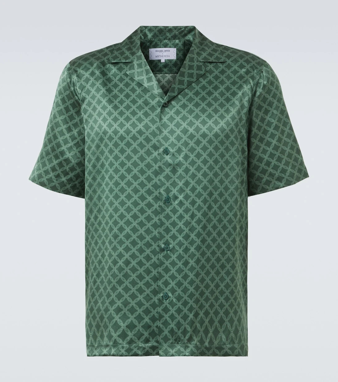 Frescobol Carioca - Roberto printed silk bowling shirt