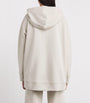 Max Mara White Cotton-Blend Jersey Hoodie