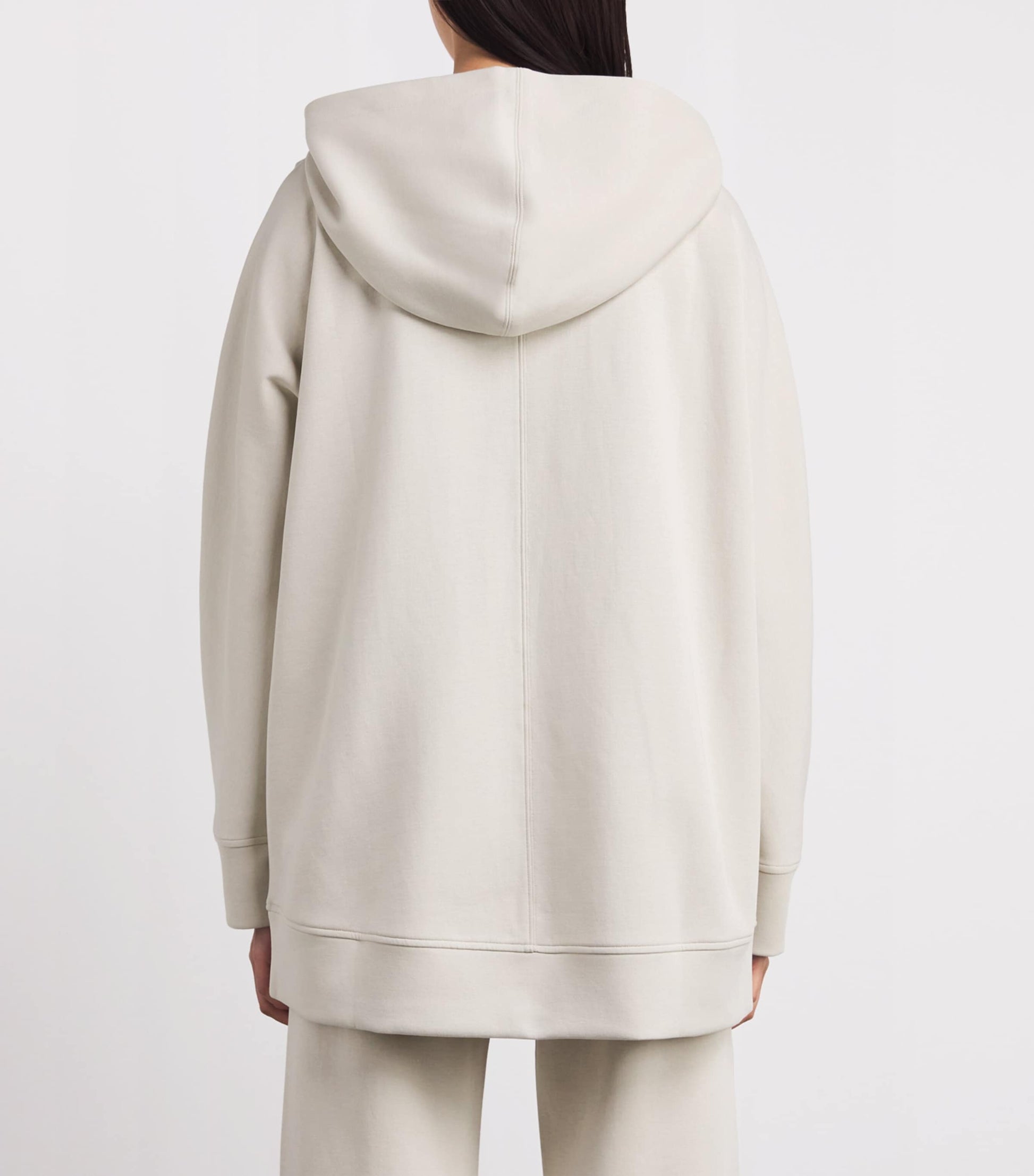 Max Mara White Cotton-Blend Jersey Hoodie