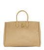Burberry Beige Leather Medium Rocking Horse Tote Bag