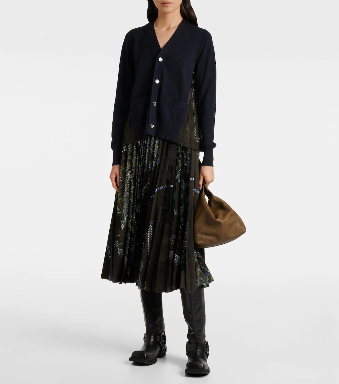 Sacai - Paneled cardigan