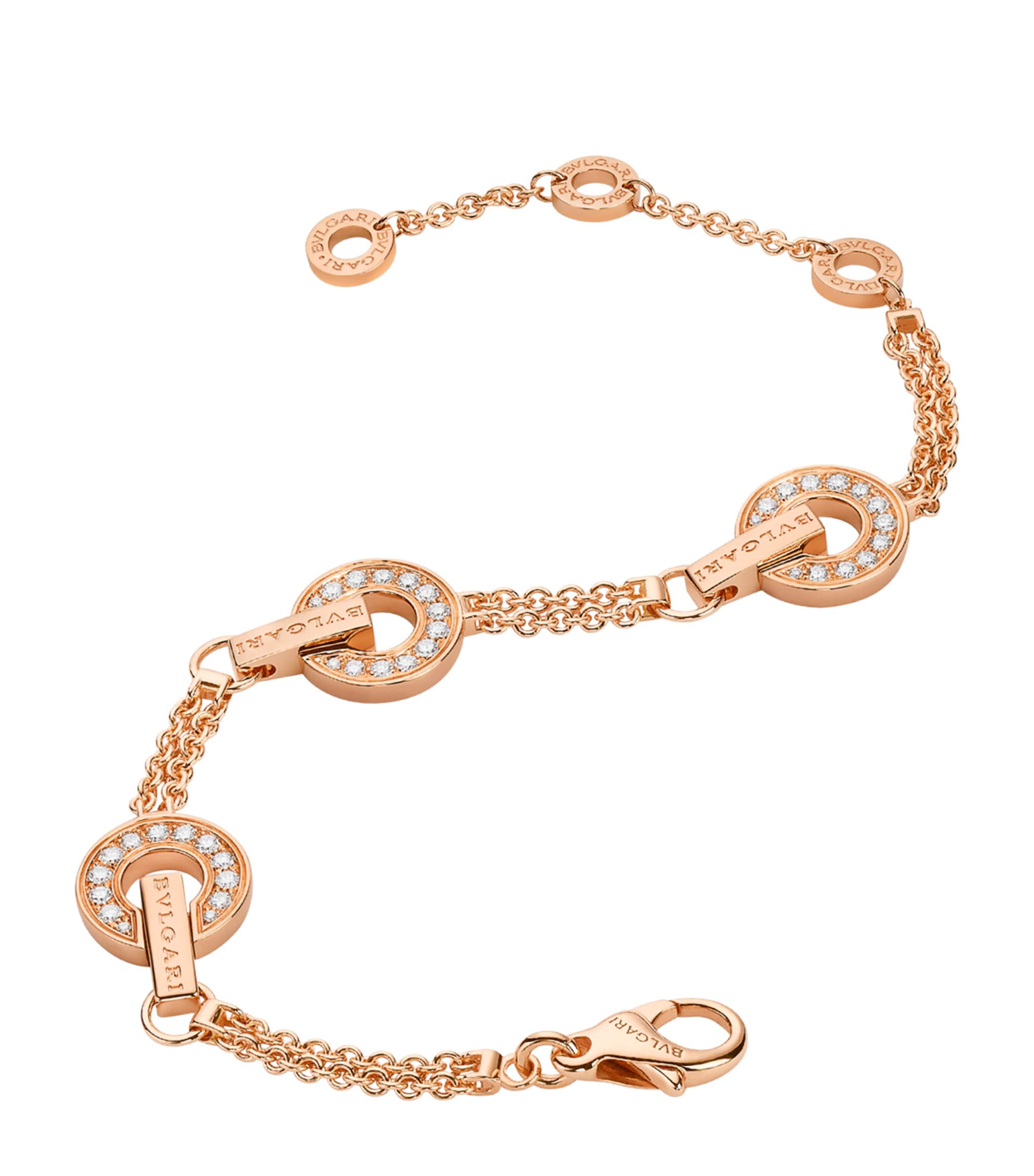 Rose Gold and Diamond BVLGARI BVLGARI Openwork Bracelet
