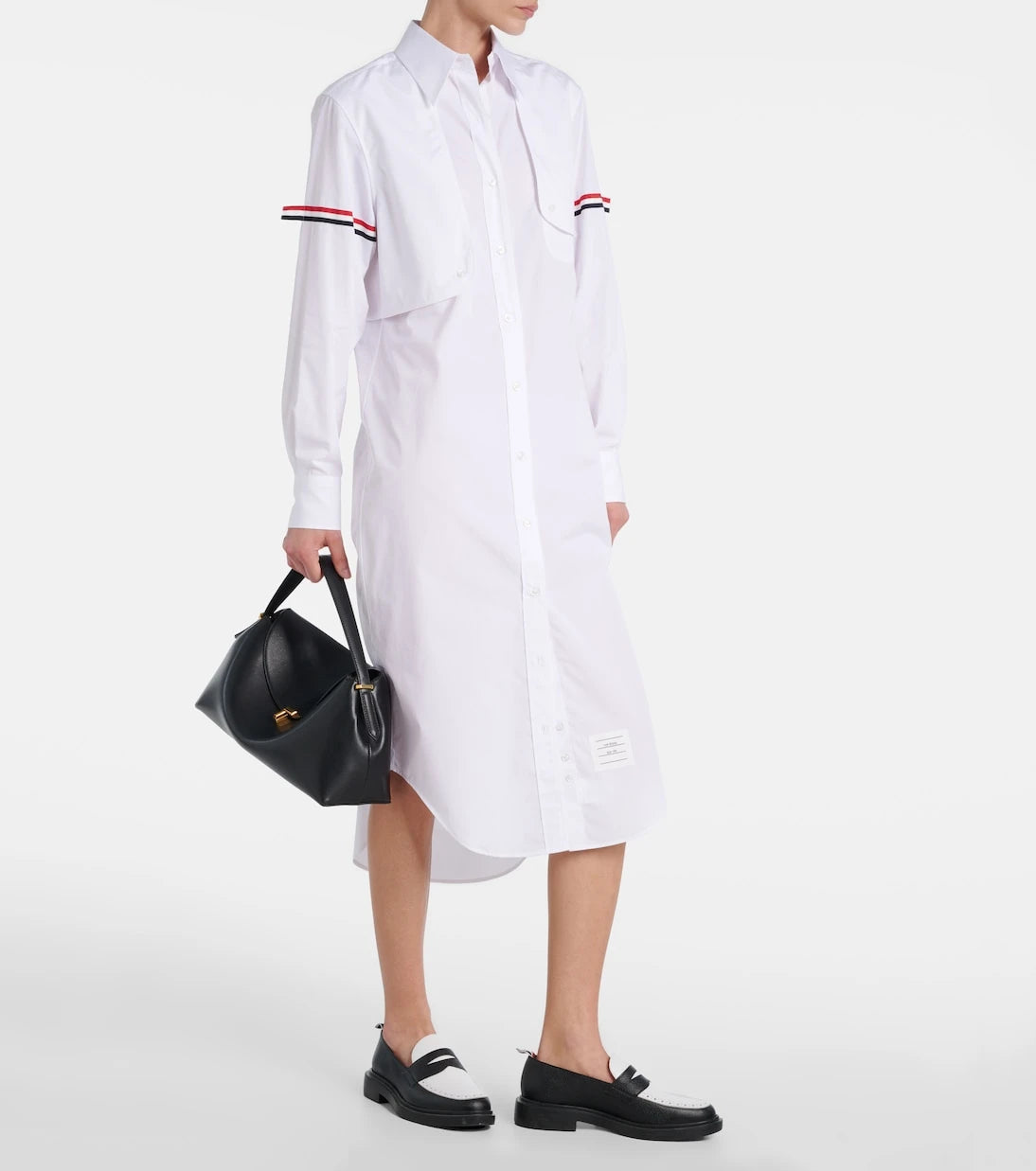 Thom Browne - RWB Stripe cotton shirt dress