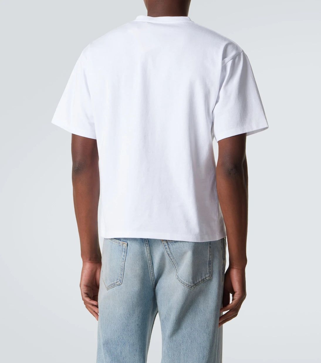 Saint Laurent - Cropped cotton jersey T-shirt