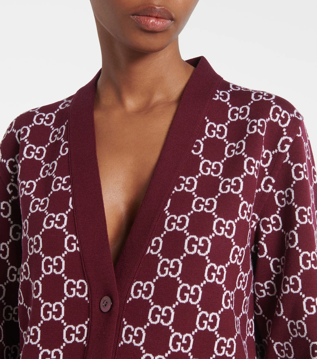 Gucci - GG reversible wool-blend jacquard cardigan