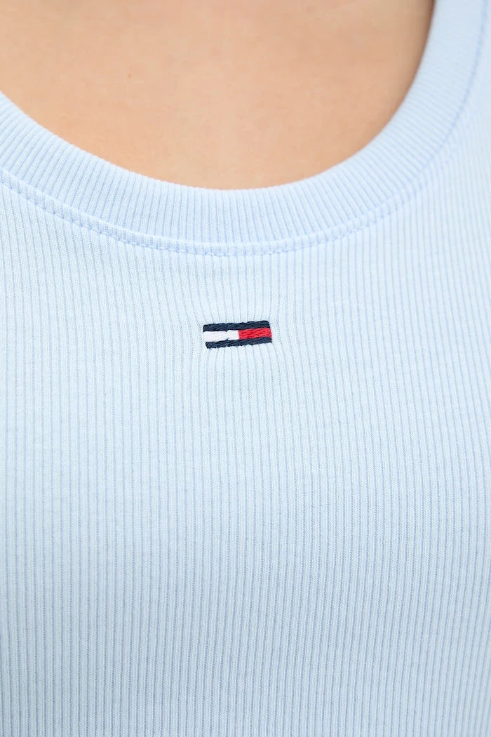 Tommy Jeans топ дамски от памук с еластан