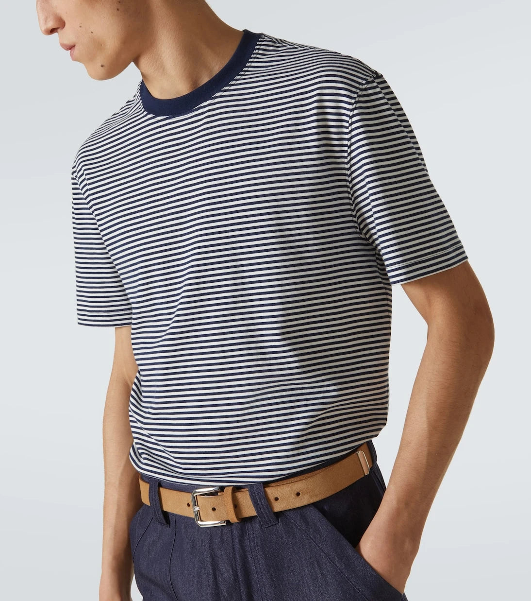 Brunello Cucinelli - Striped cotton jersey T-shirt