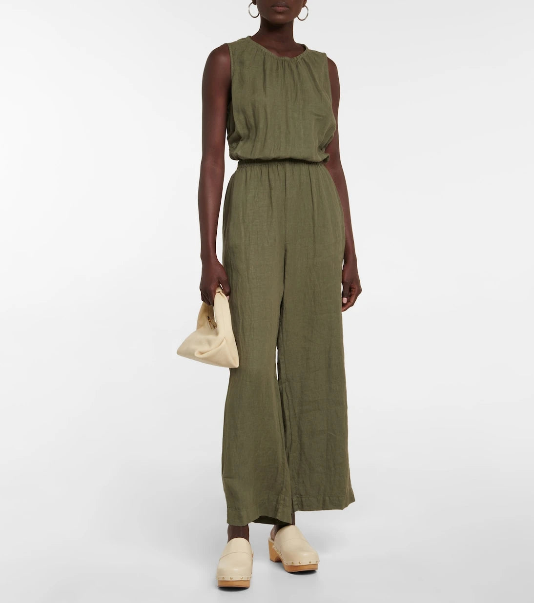 Velvet - Vivi cutout linen jumpsuit