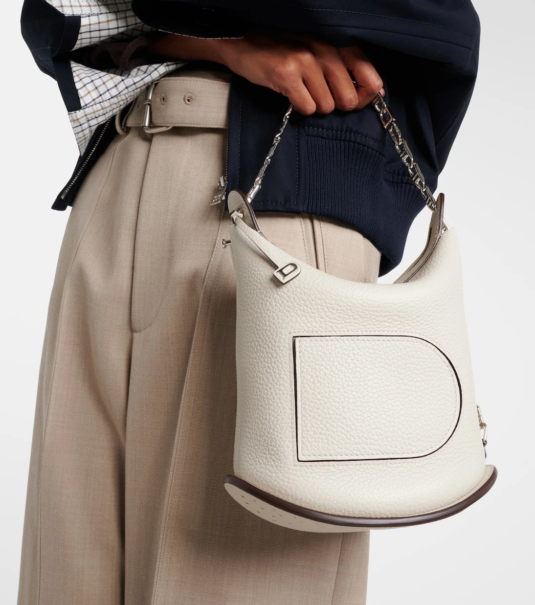 دلفو - حقيبة كتف جلدية Pin Twist Small