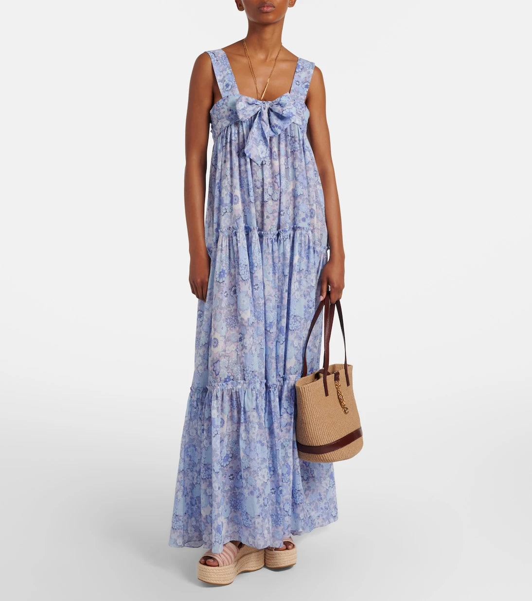 Chloé - Medium leather-trimmed basket bag
