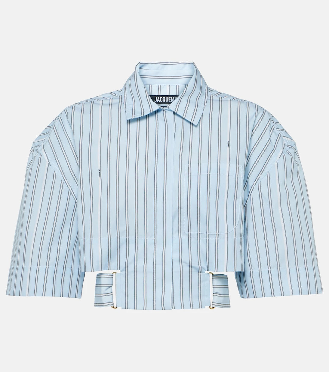 Jacquemus - La Chemise Courte Bari striped cotton shirt