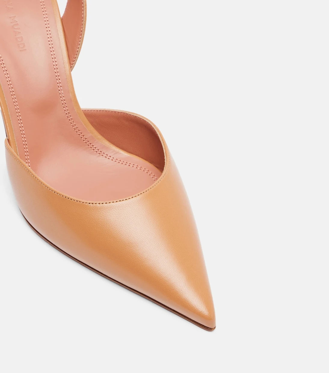Amina Muaddi - Holli 70 leather slingback pumps