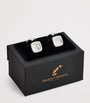 Sterling Silver and Mother-of-Pearl Cushion Cufflinks