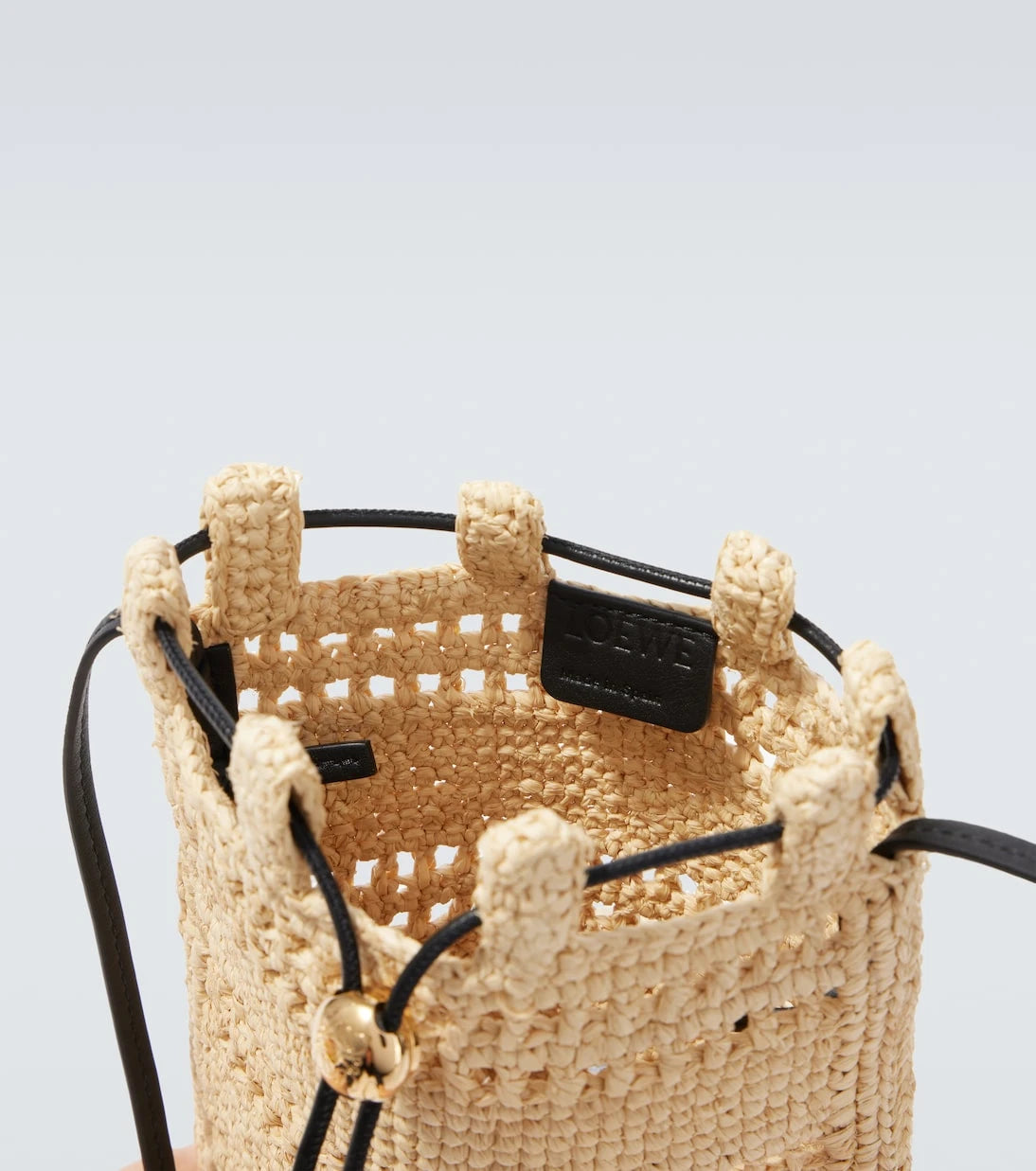 Loewe - Paula's Ibiza logo raffia crossbody bag