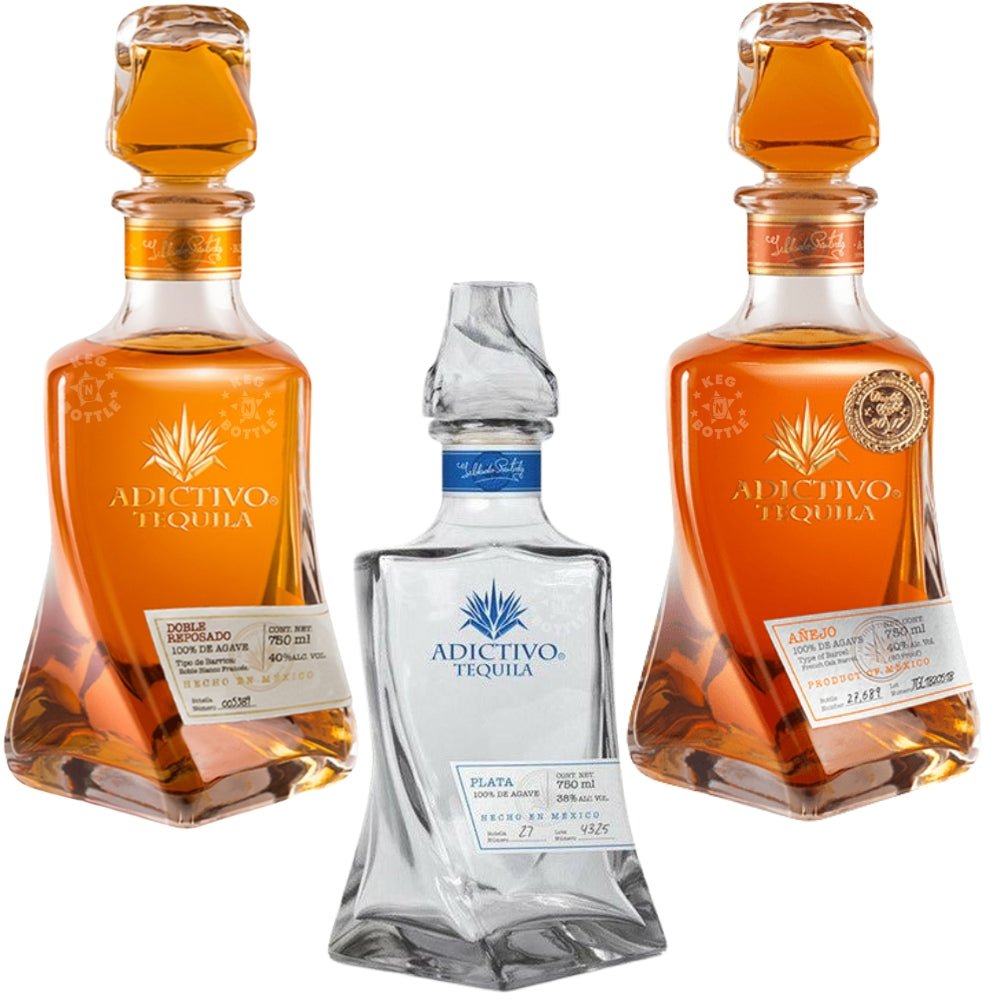 Adictivo Plata, Doble Reposado & Añejo Tequila Collection (3 x 750 ml)
