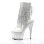 7" Heel Clear-Silver Open Toe Ankle Bootie*