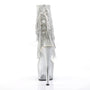 7" Heel Clear-Silver Open Toe Ankle Bootie*