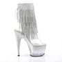 7" Heel Clear-Silver Open Toe Ankle Bootie*