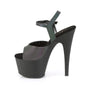 7" Heel Black-Green Ankle Strap Platforms*