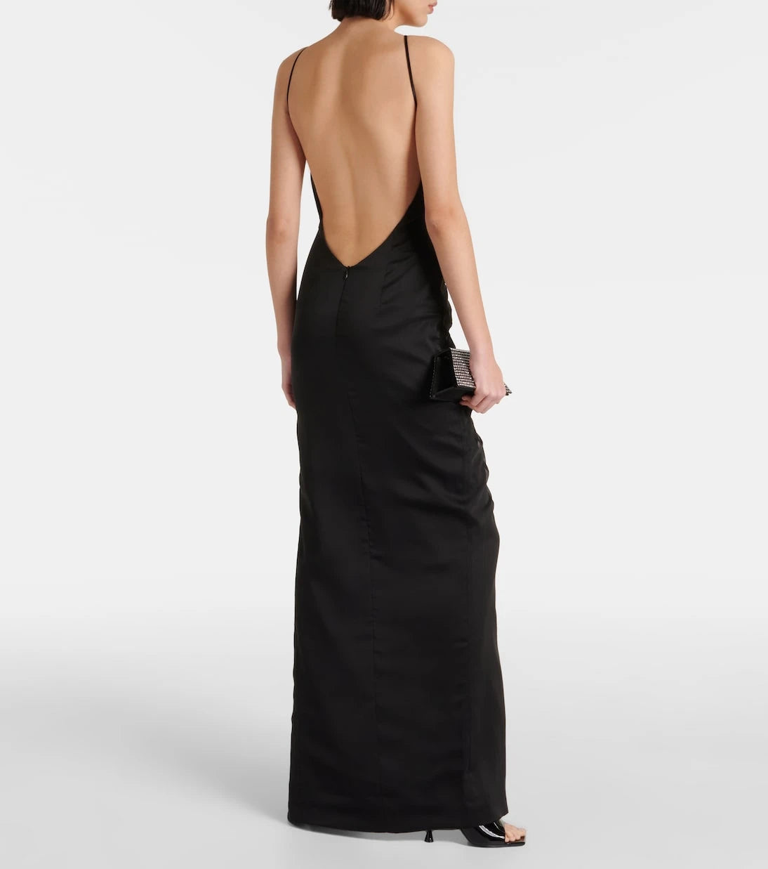 Rasario - Floral-appliqué chiffon gown