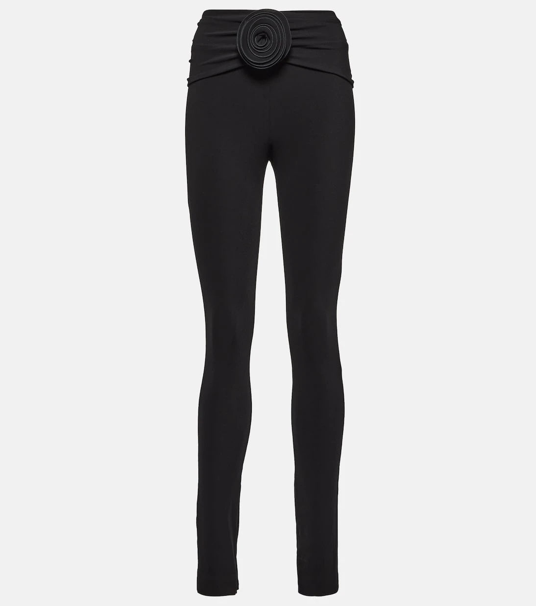 Magda Butrym - Floral-appliqué jersey slim leggings