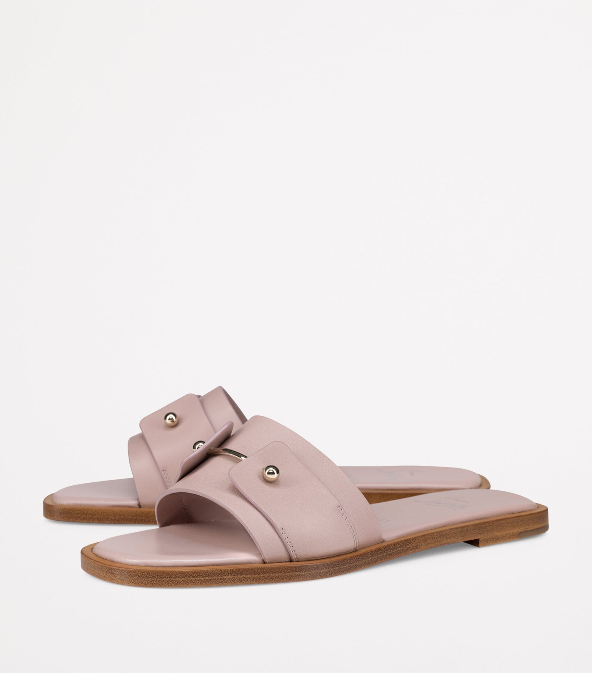 Pink Chambelimule Donna Calf Leather Mules