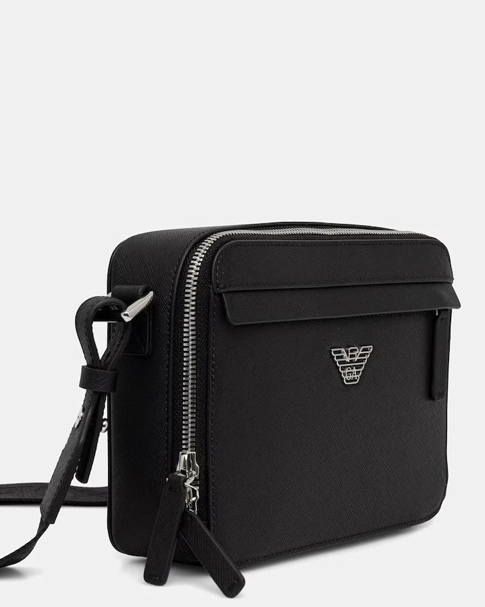 Emporio Armani erkek suni deri çapraz çanta