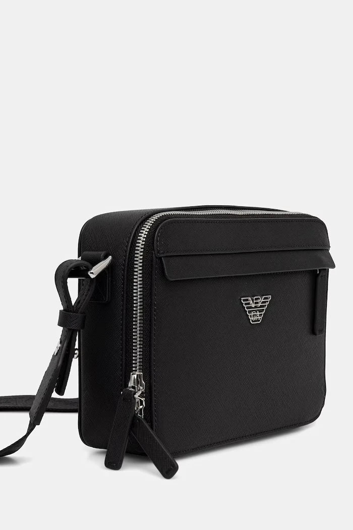 Emporio Armani erkek suni deri çapraz çanta