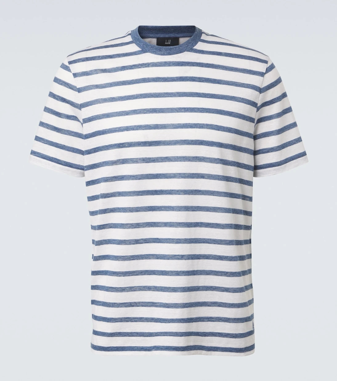 Dunhill - Striped linen and cotton T-shirt