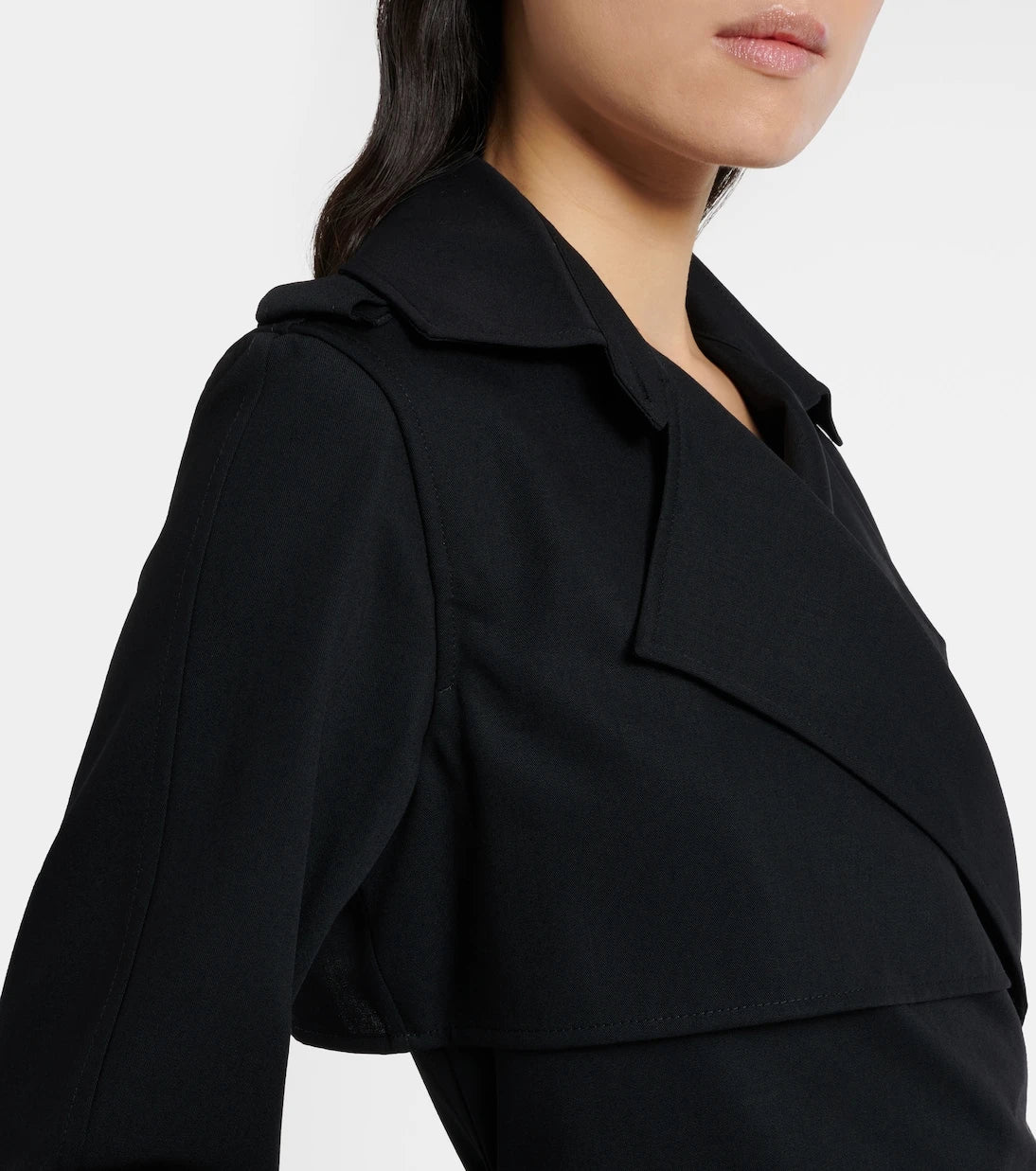 Burberry - Belted wool wrap dress