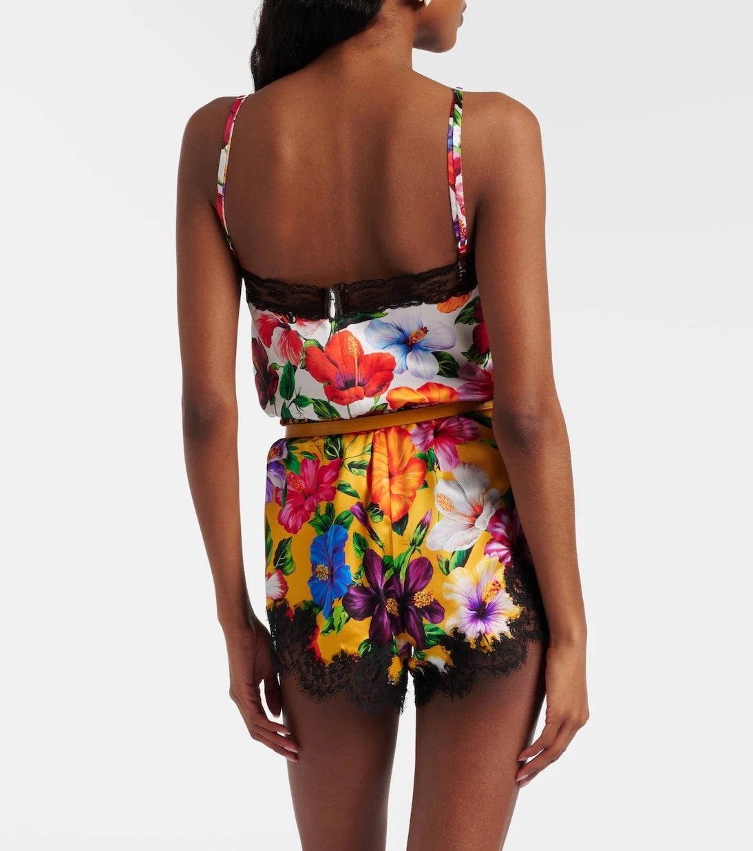 Dolce&Gabbana - Floral silk-blend satin shorts
