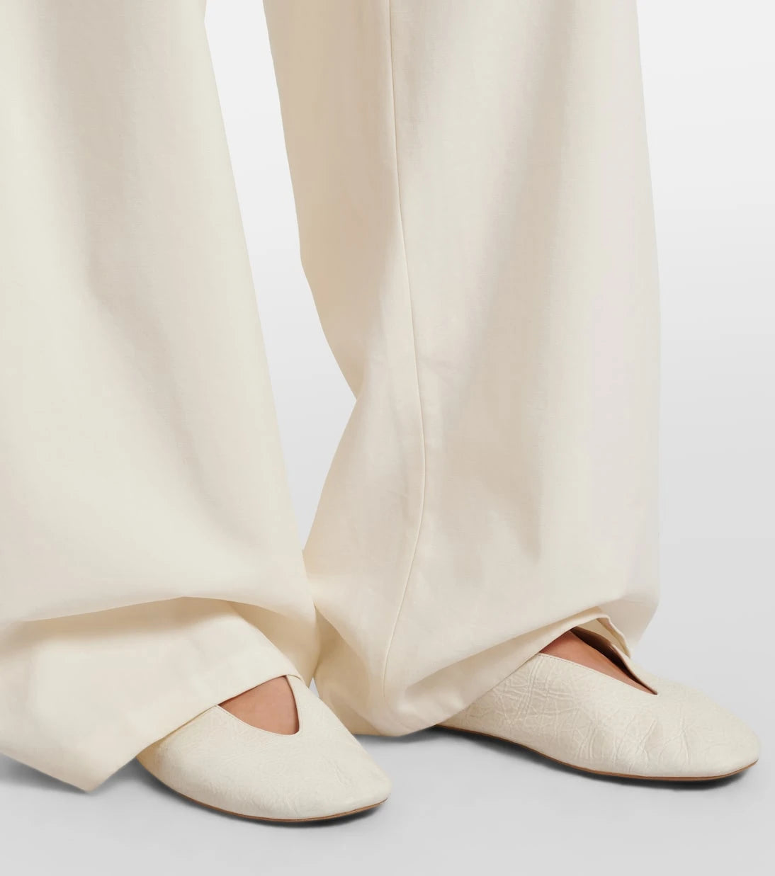 The Row - Fay leather ballet flats