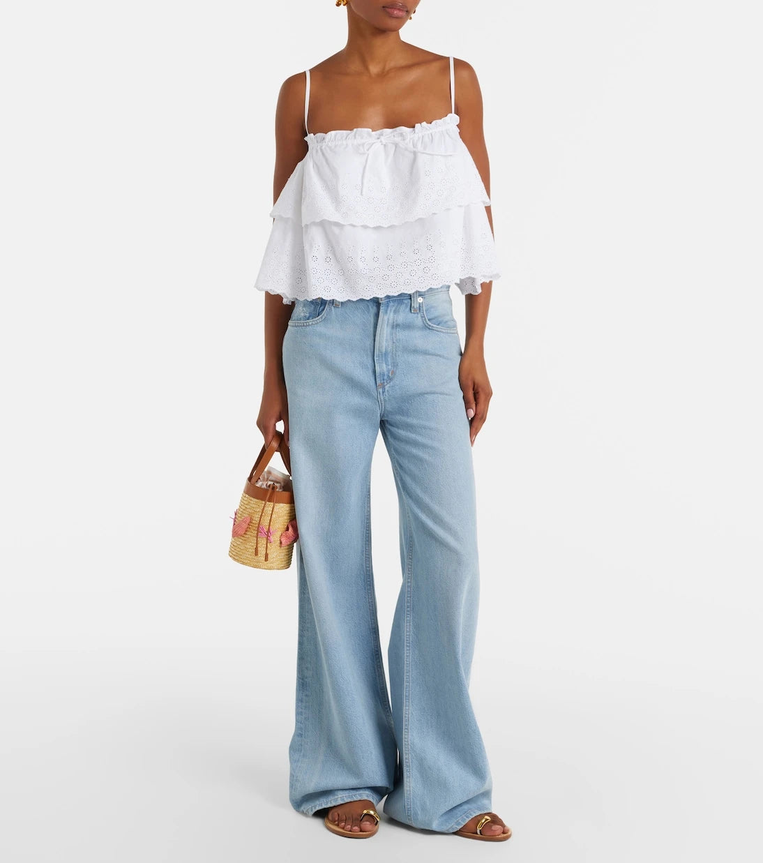 Veronica Beard - Oseanna cotton poplin crop top