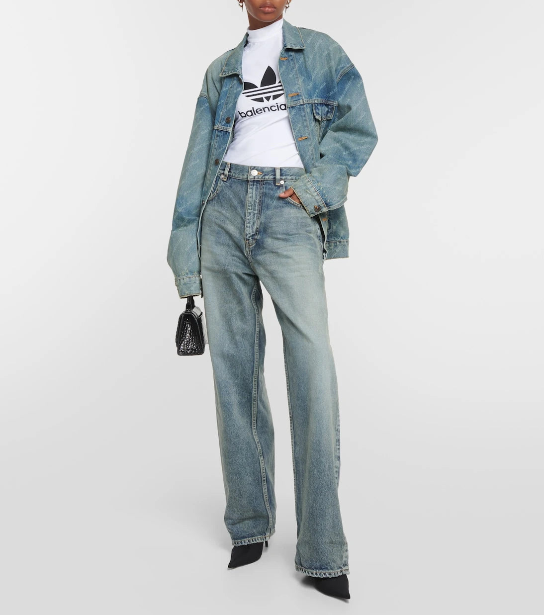Balenciaga - Mid-rise wide-leg jeans