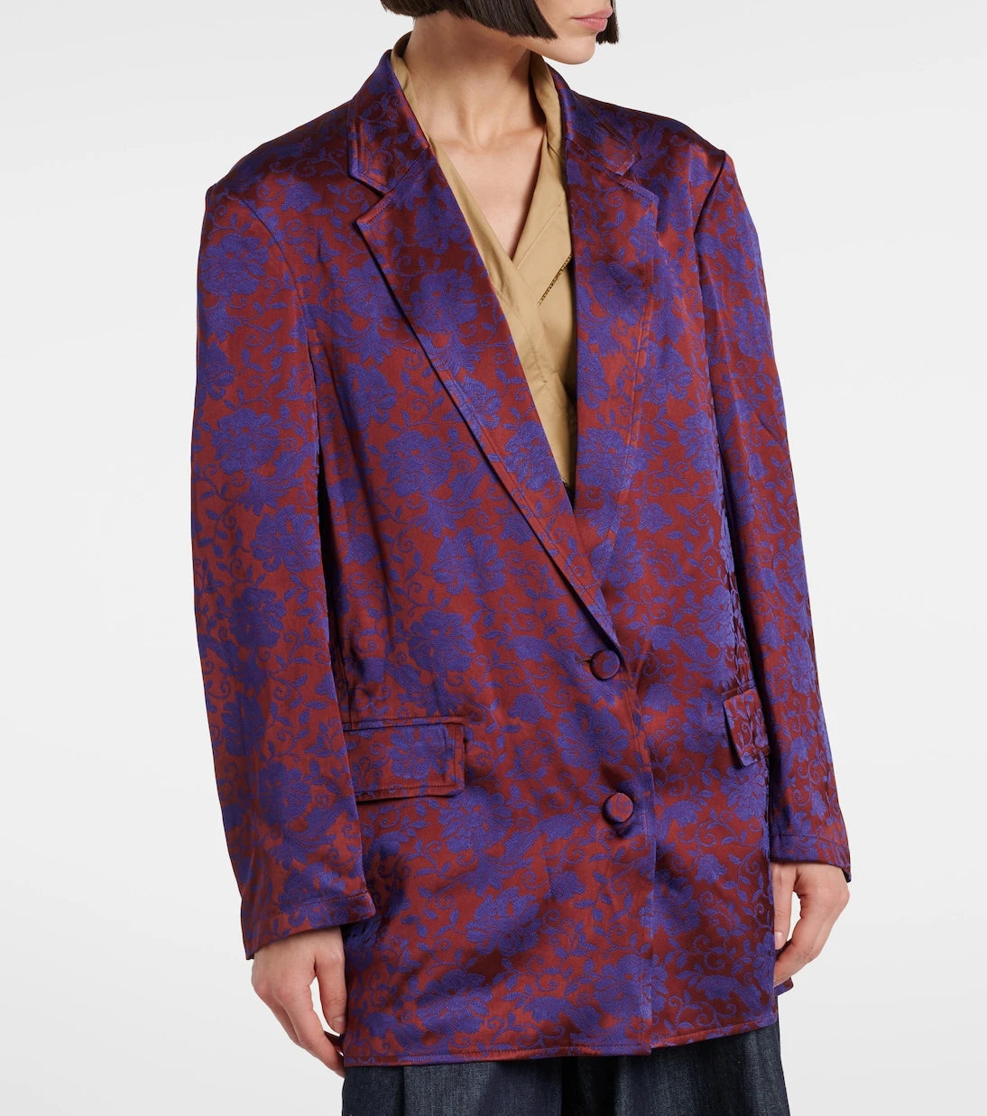 Dries Van Noten - Floral jacquard blazer