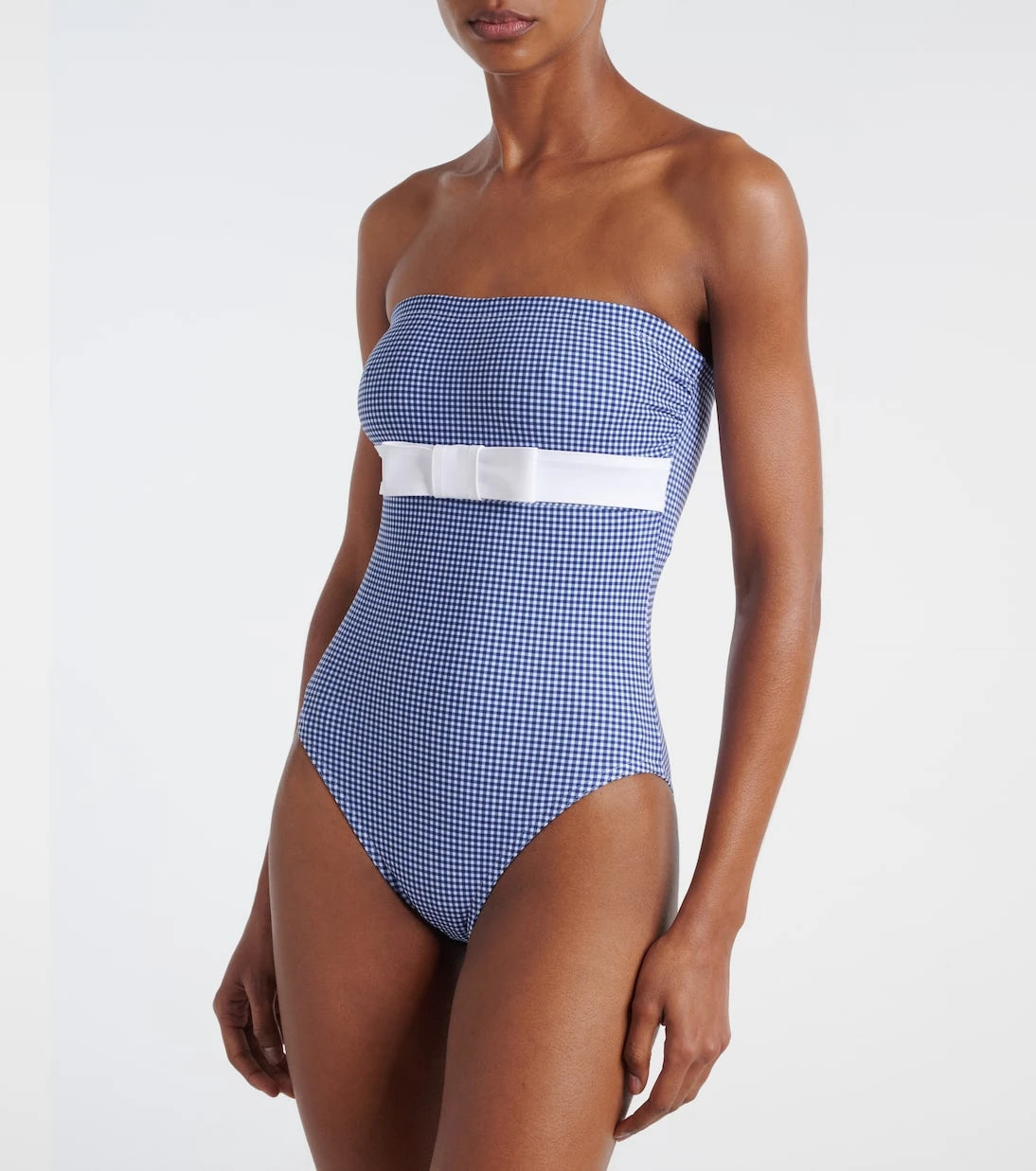 Karla Colletto - Bow-detail gingham swimsuit