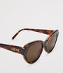 LOEWE Brown Acetate Swan Slim Sunglasses