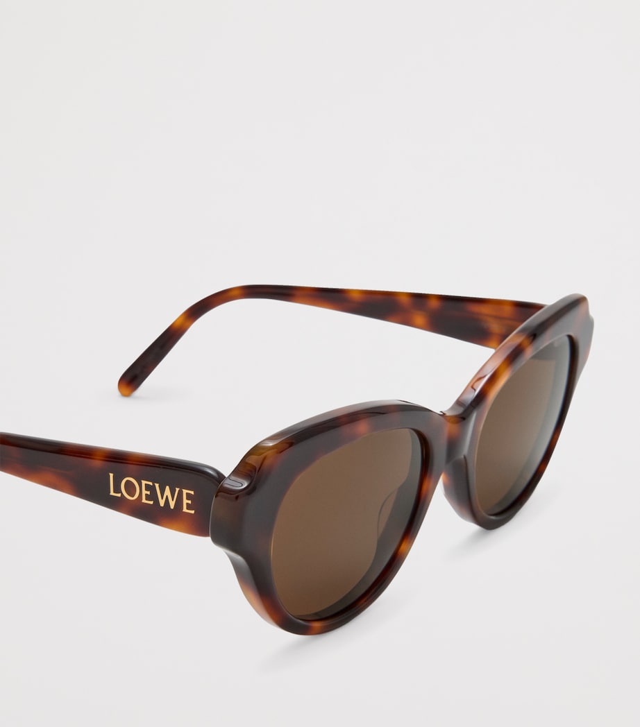 LOEWE Brown Acetate Swan Slim Sunglasses
