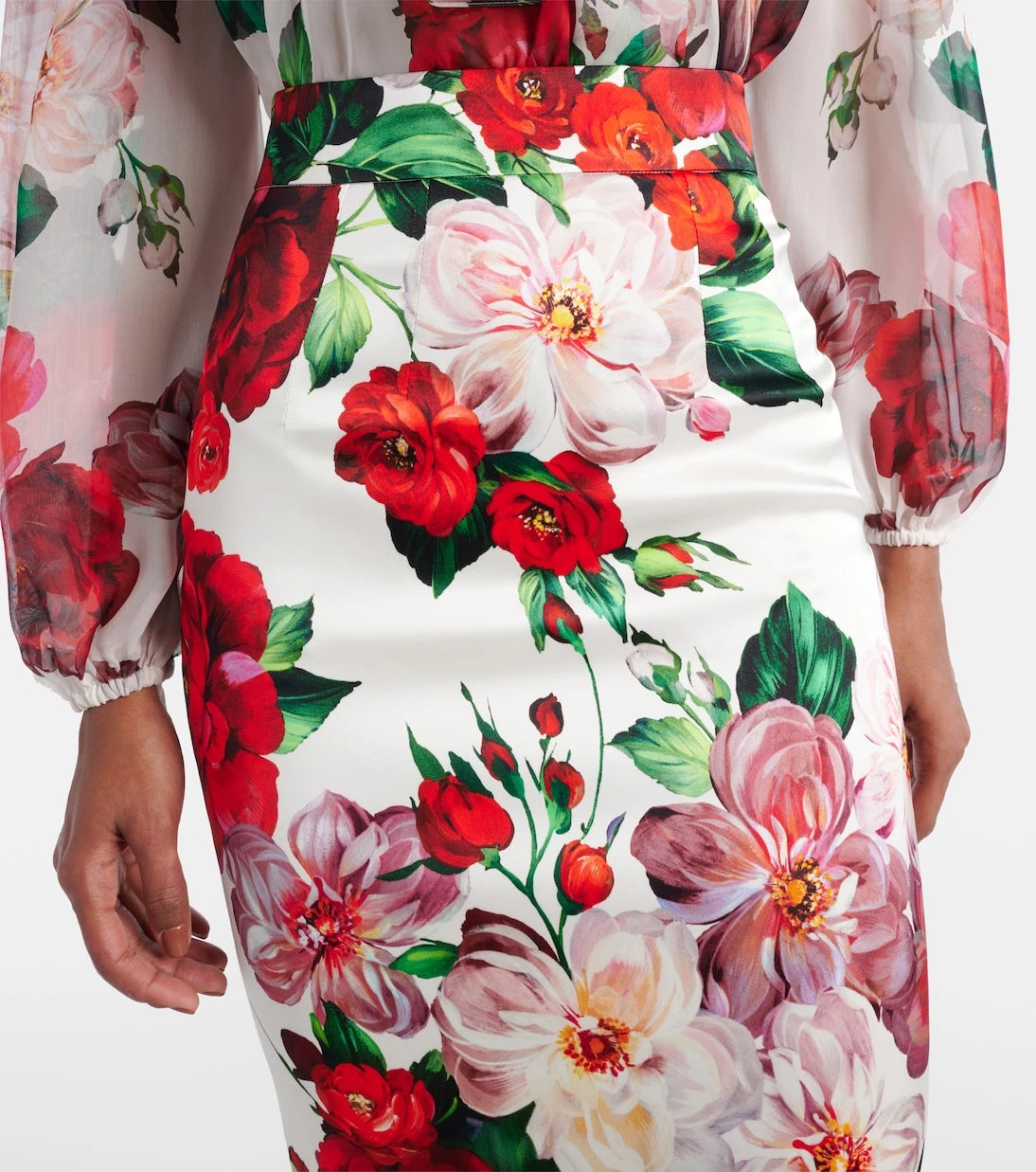 Dolce&Gabbana - Floral midi skirt