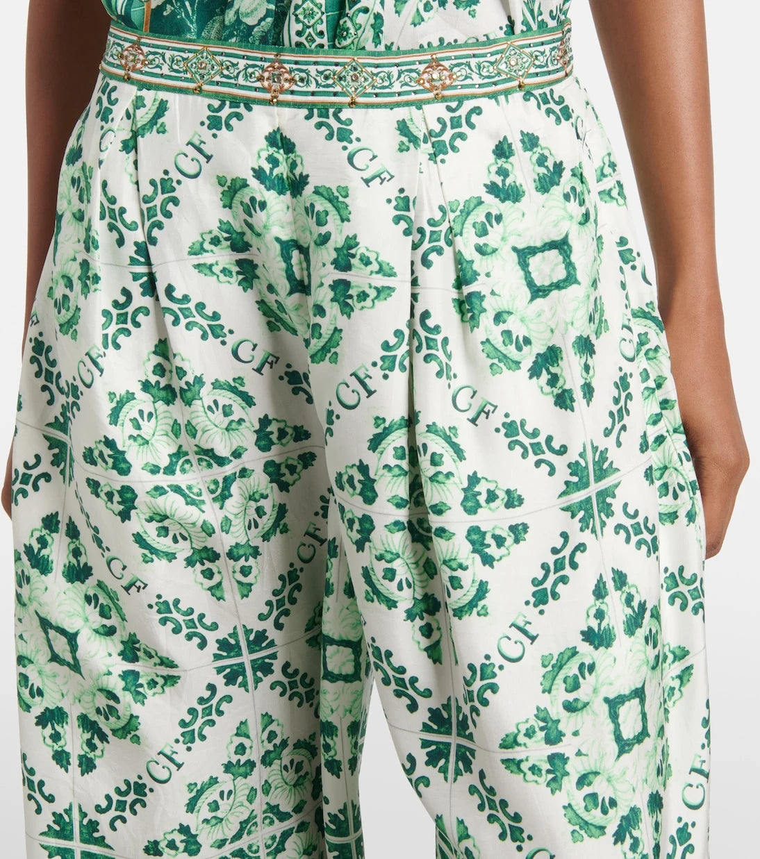 Camilla - Printed silk palazzo pants