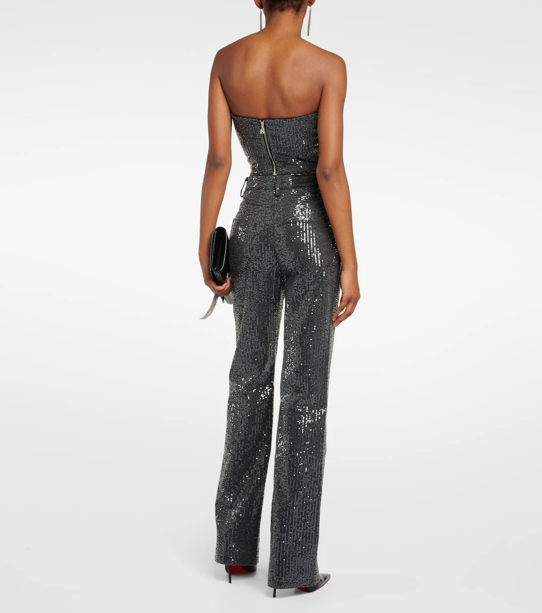 Rotate - Sequined straight jeans