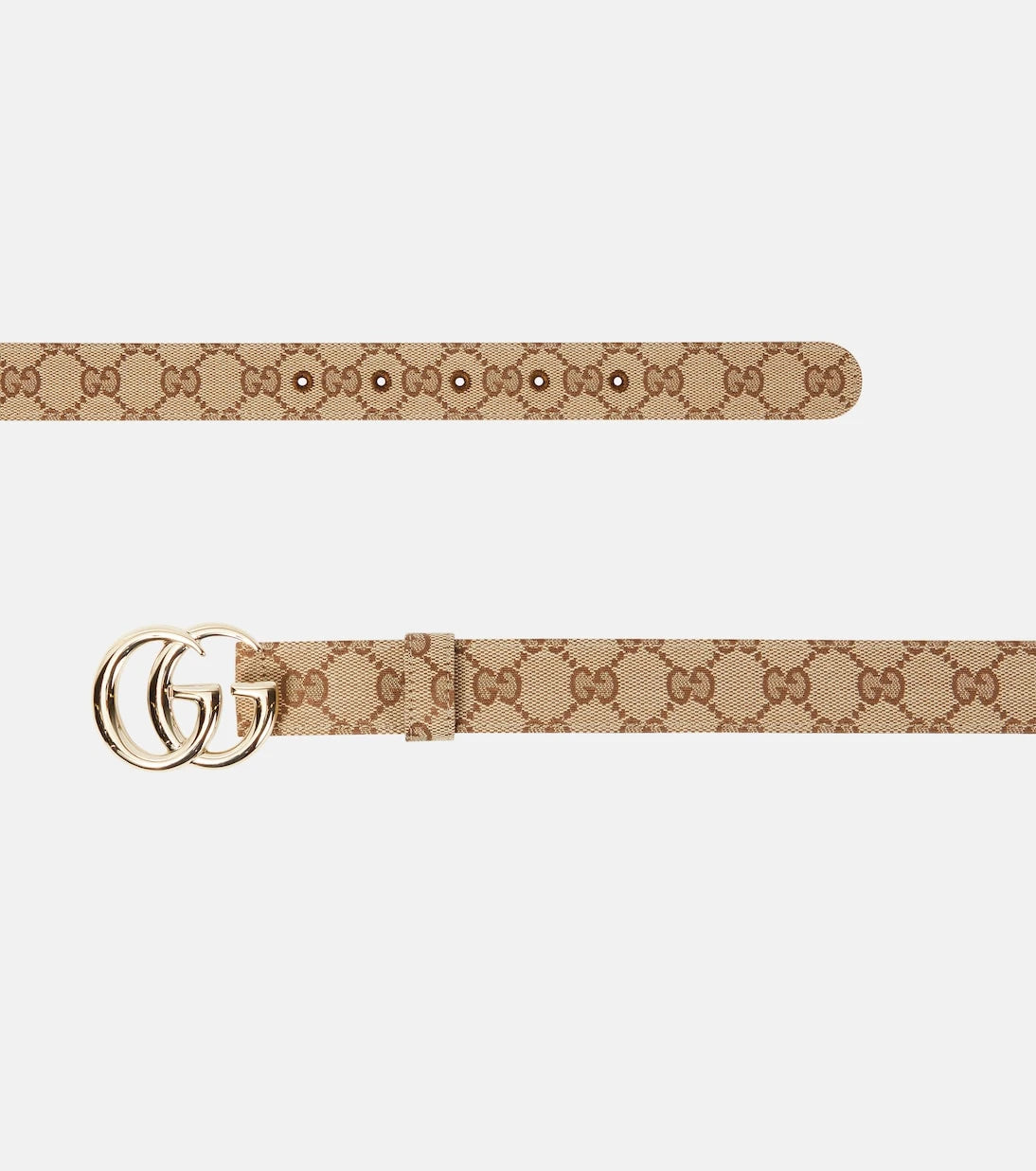 Gucci - GG Marmont leather-trimmed belt