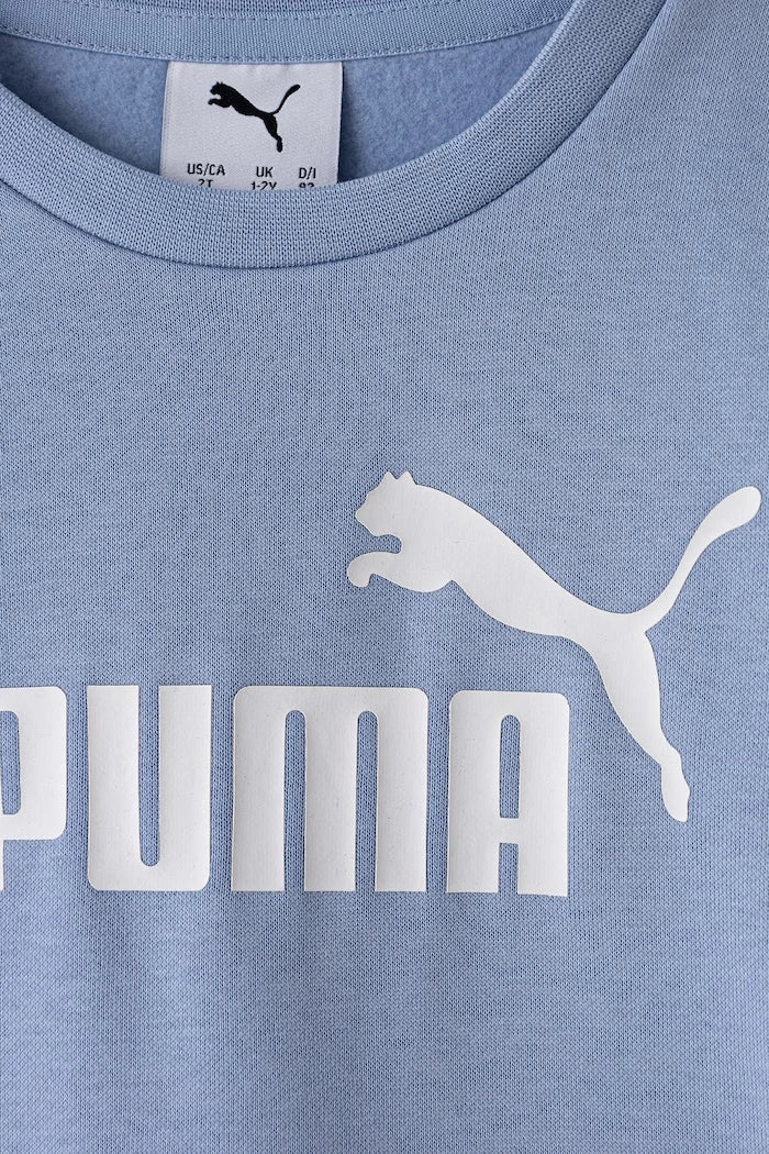 Puma çocuklar için pamuklu spor takım MINICATS ESS Crew Set FL INF