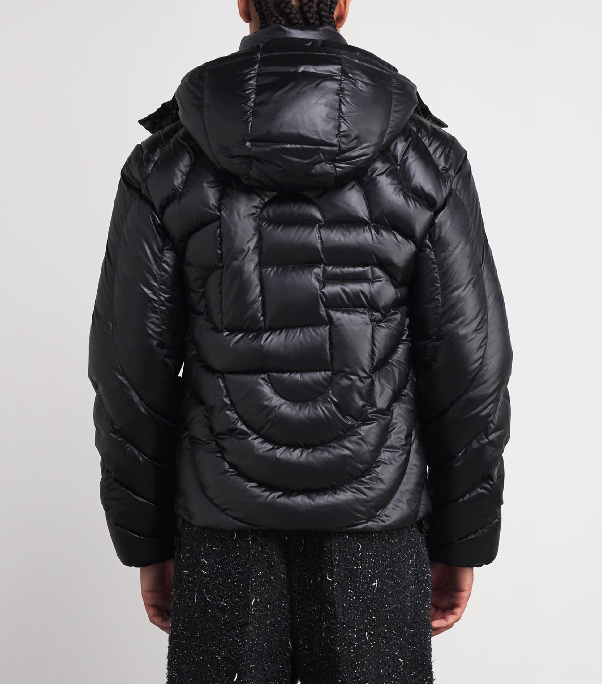 Casablanca Black Down Monogram Puffer Jacket