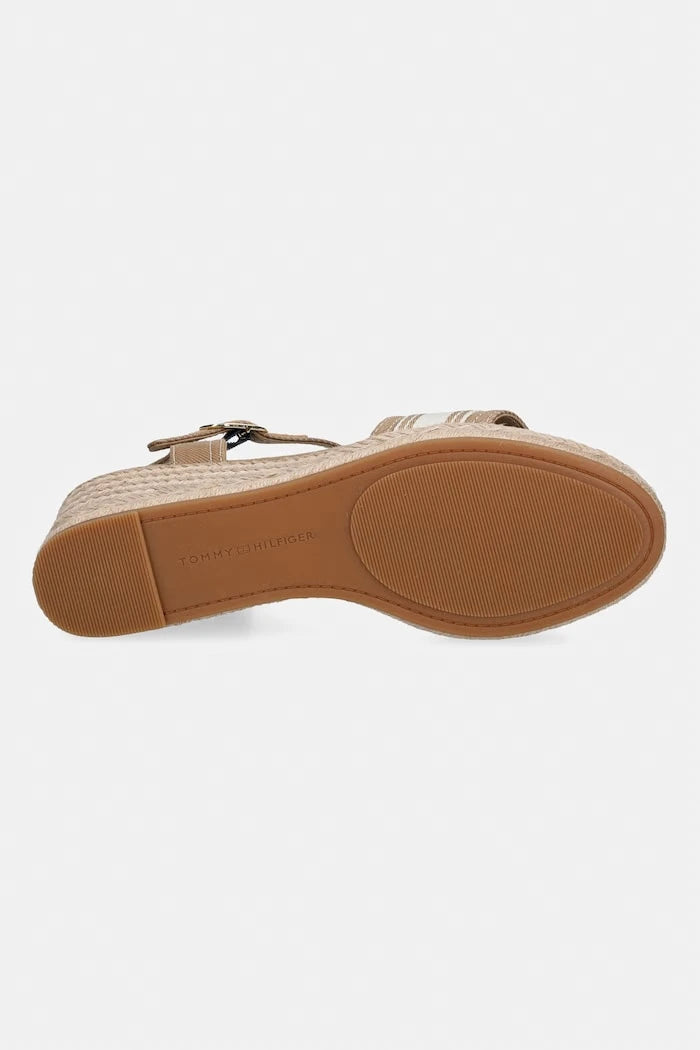 Tommy Hilfiger Platforma Sandalet Mid Wedge Espad Webbing