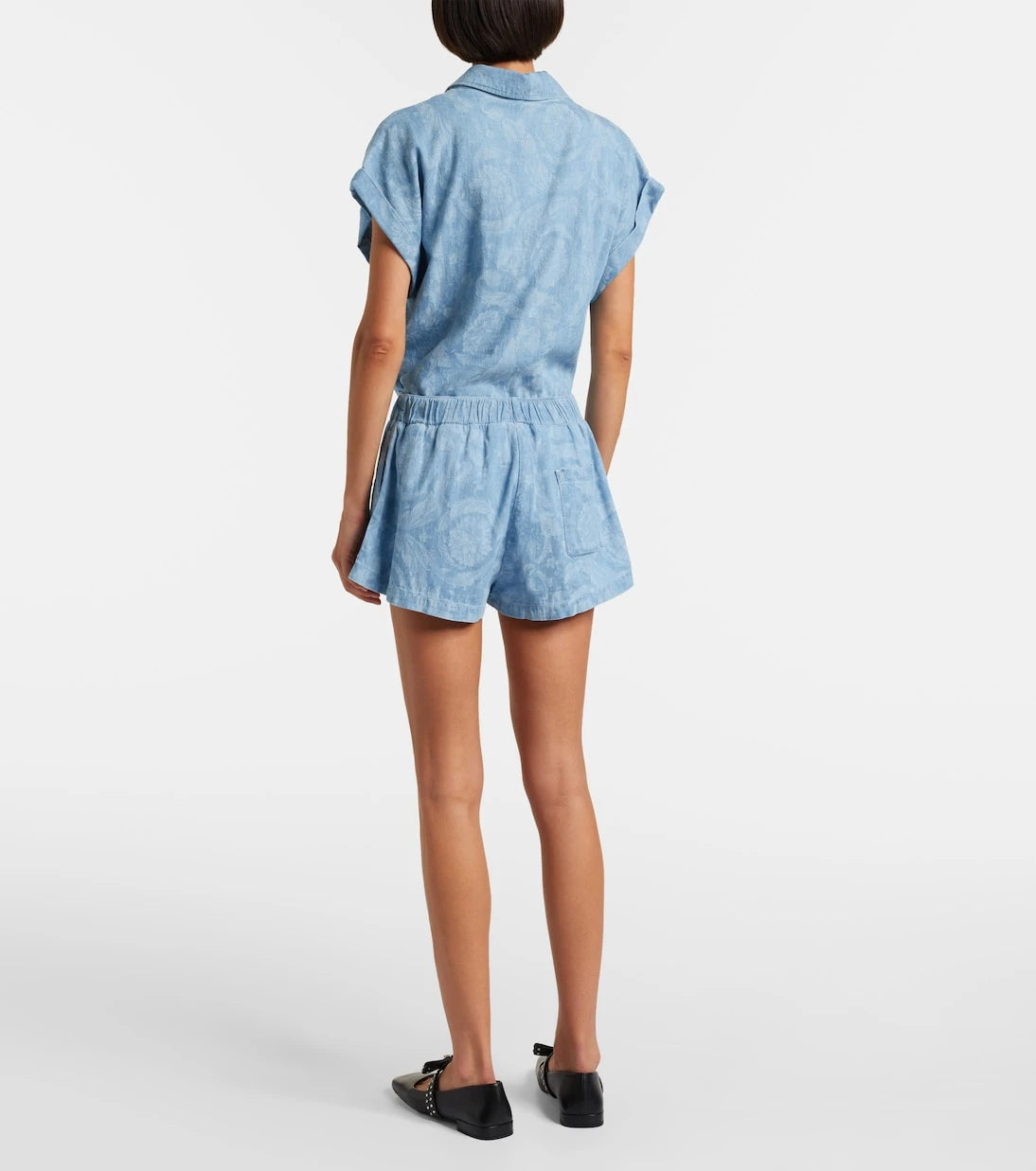 Versace - Barocco denim chambray shorts