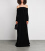 Max Mara Black Velvet Off-The-Shoulder Gown