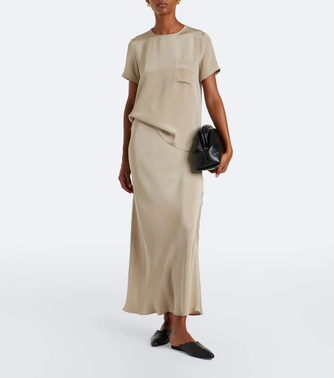 Max Mara - Logo silk top